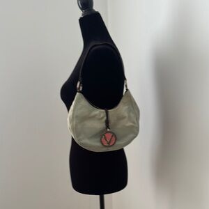 Valentino Vintage Pale Blue Suede Shoulder Bag